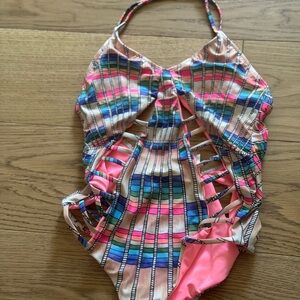 Mara Hoffman Colorful Striped One-Piece Swimsuit